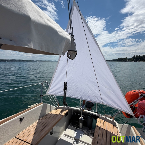 Dreieckiges Sonnensegel für Segelboote 1,5 × 1,5 × 1,5 m