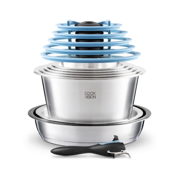 COOKVISION Nesto Topf-Set für Boote und Caravan, Edelstahl