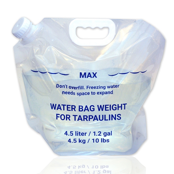 Water bag weight for tarpaulins 5-liter (1.3 gallon) 8-pack