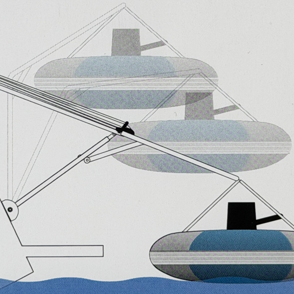 Boat Davit set foldable stainless steel - BATSYSTEM