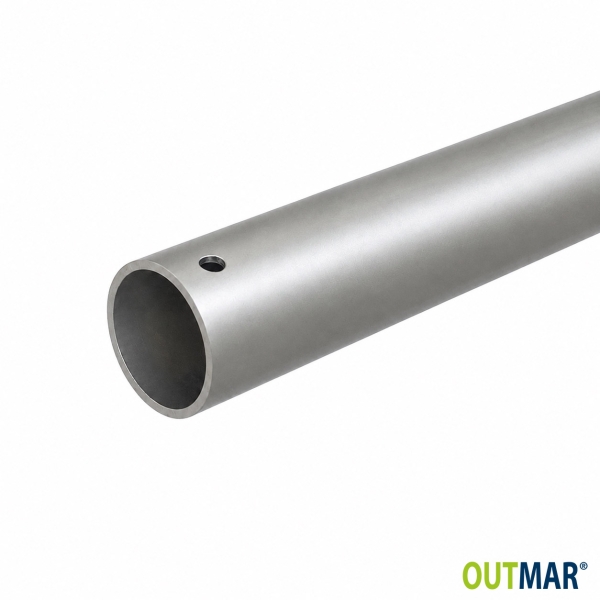 Aluminium Tube Ø 35 × 2 mm for Telescopic Support Legs | Pre-Drilled | OUTMAR