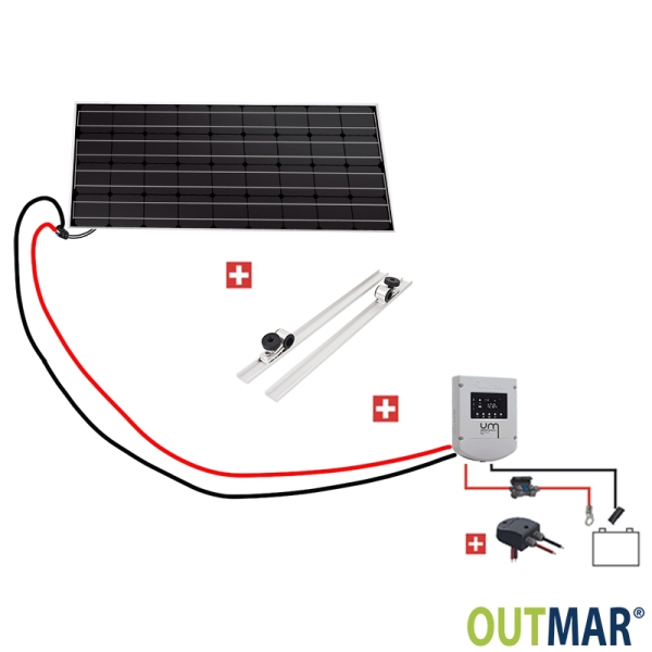 OUTMAR RTG Solar Set Boot 100W/12V, Reling Montage